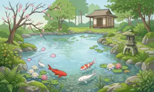 bassin koi illustration