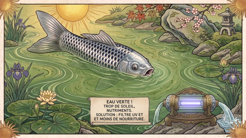 bassin et eau verte