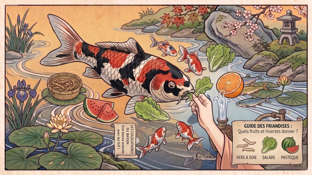friandises pour carpes koi